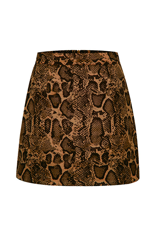 High-waist zipper autumn and winter A-line solid color skirt 17