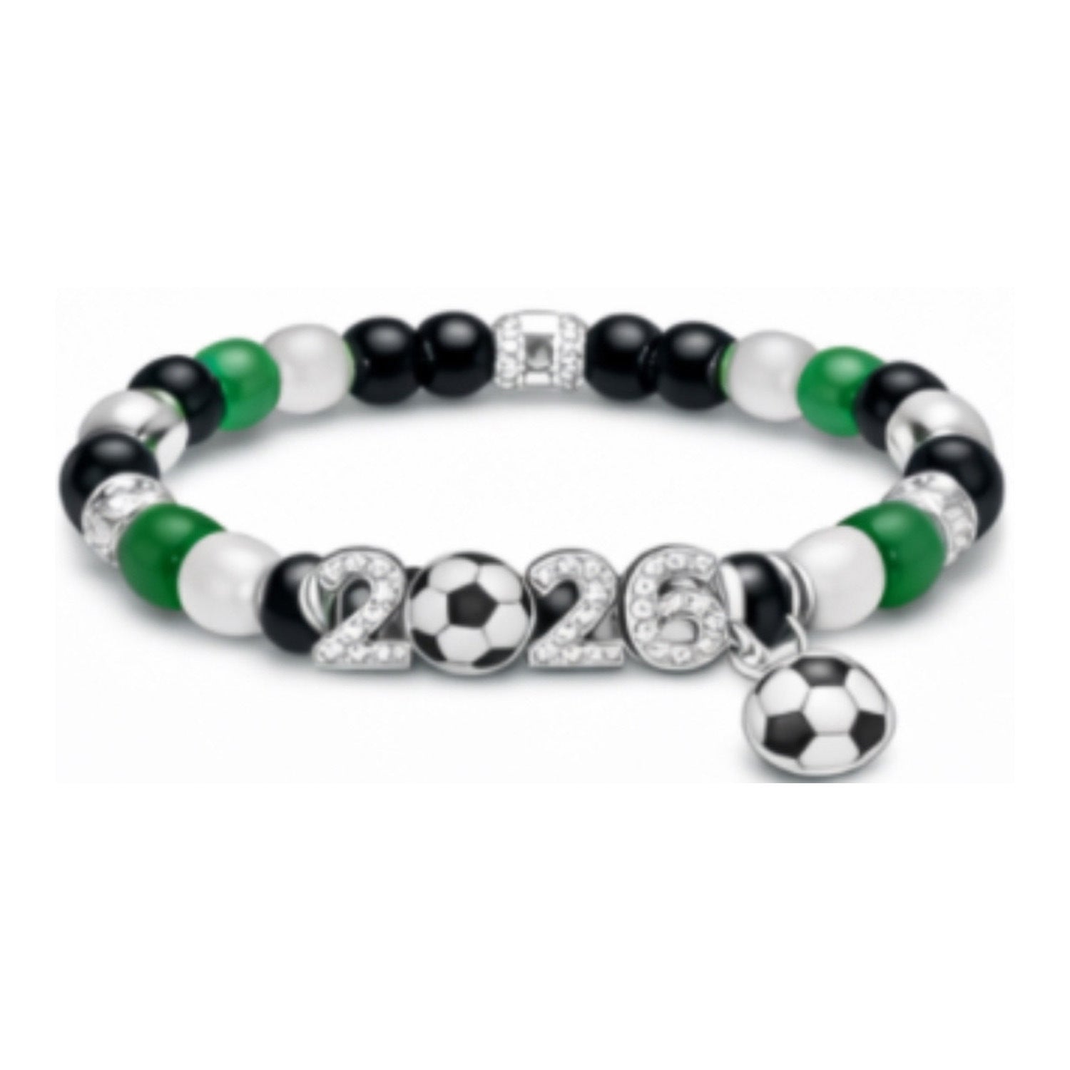 2026 USA-Canada-Mexico World Cup Crystal Beaded Fan Bracelet