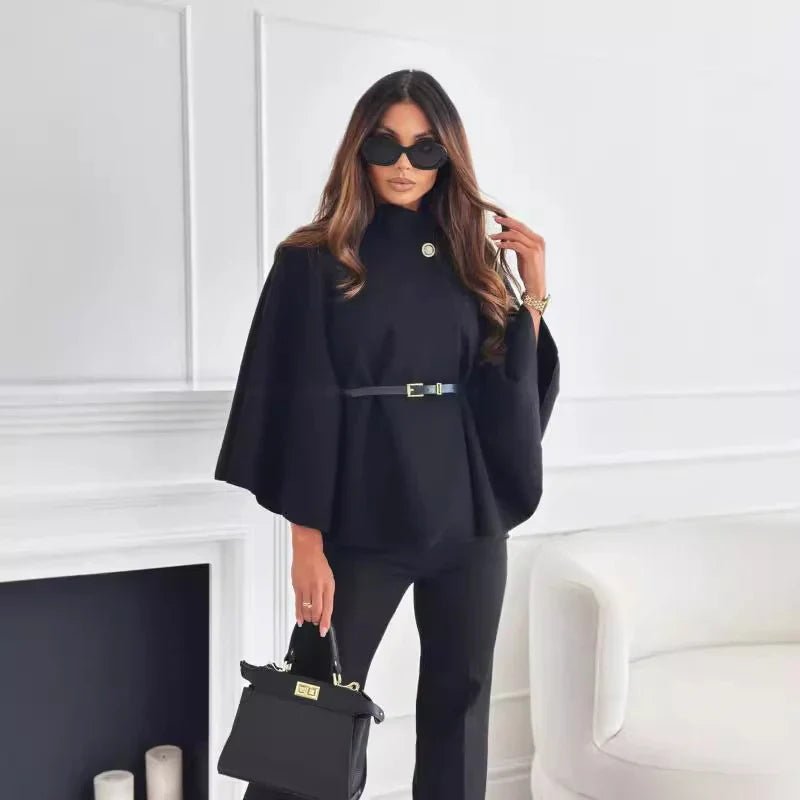 The Vienna Belted Cape Coat