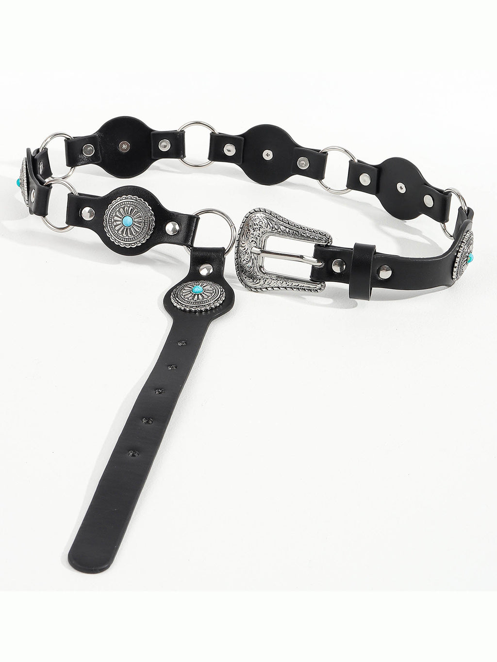 Vintage Turquoise Inlaid Belt