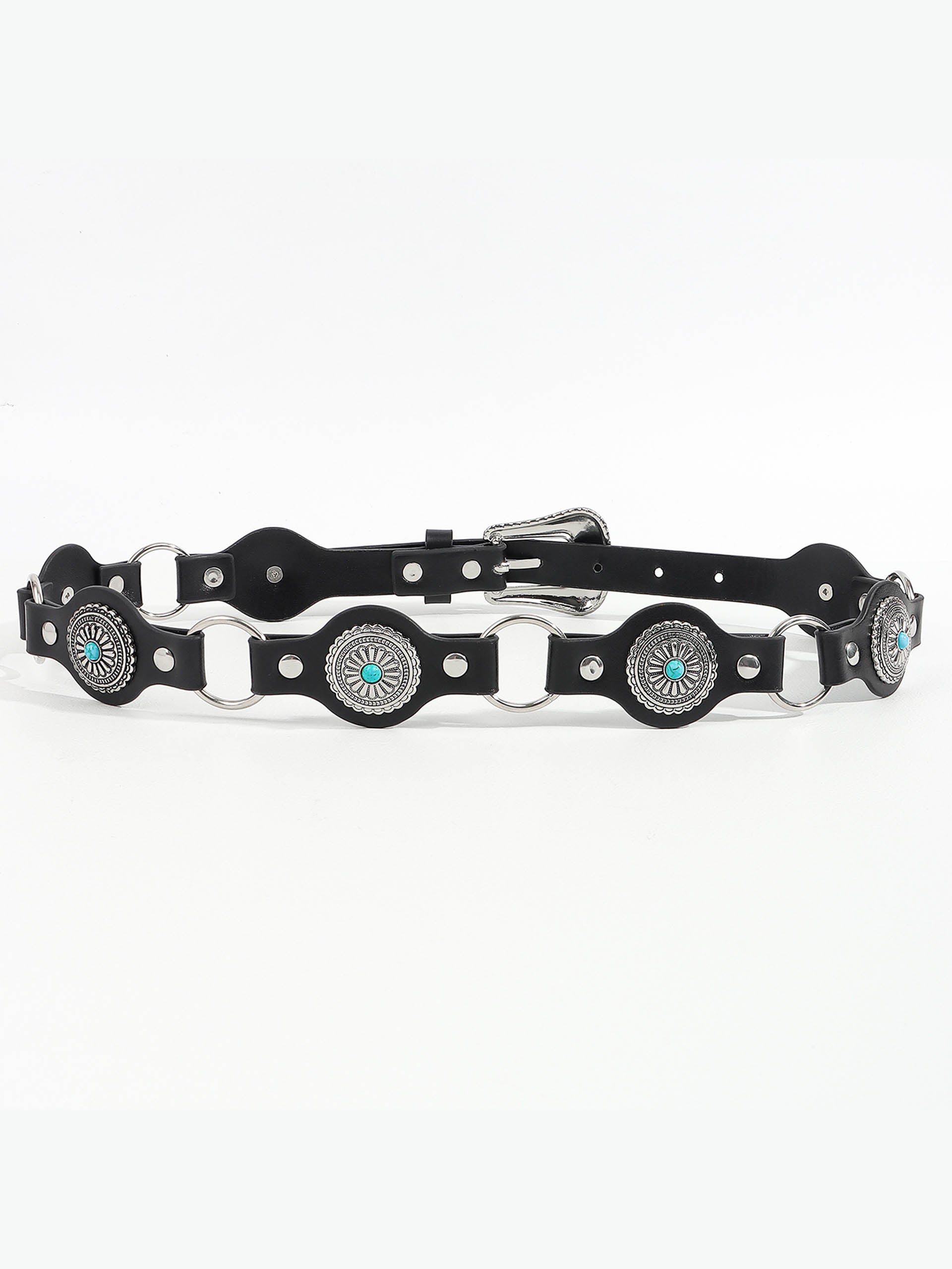 Ceinture vintage incrustée de turquoise