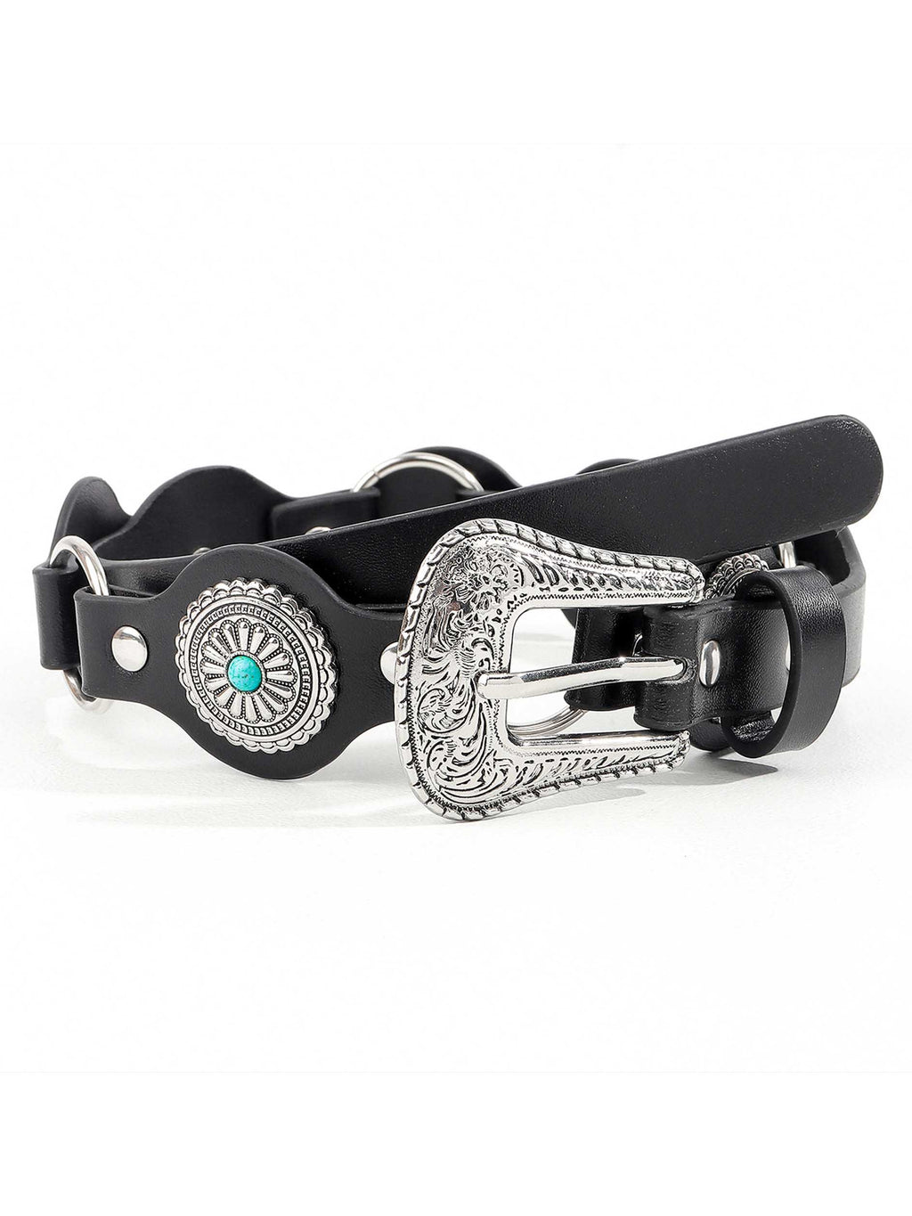 Vintage Turquoise Inlaid Belt