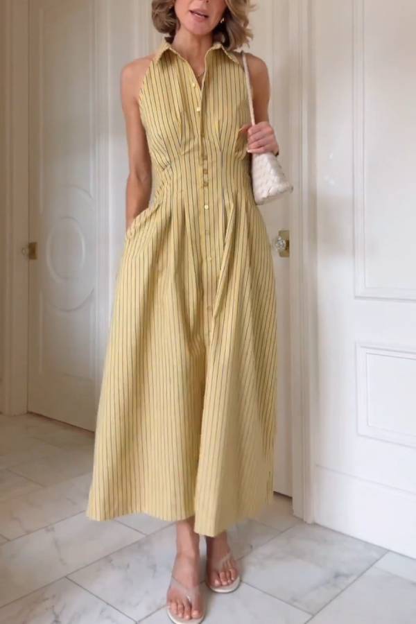 The Tobie Sleeveless Shirt Dress