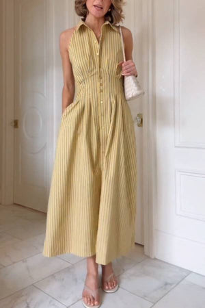 The Tobie Sleeveless Shirt Dress