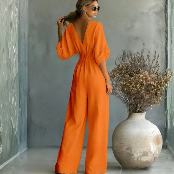 The Capri Wide-Leg Linen Jumpsuit