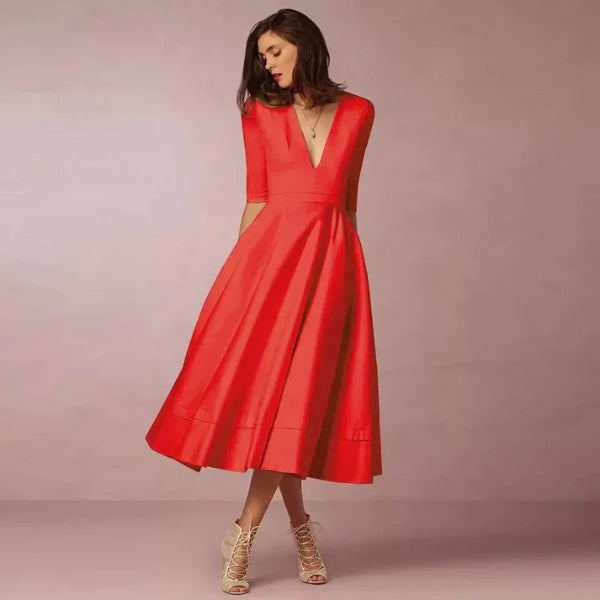 The Valencia Structured Midi Dress