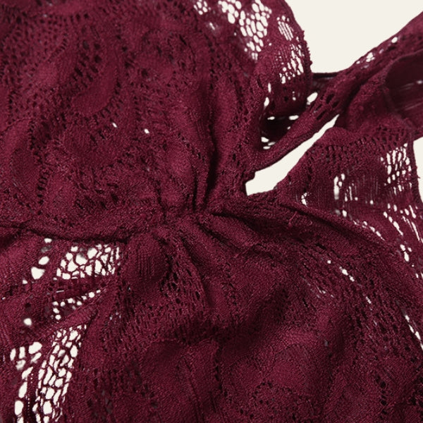 The Santorini Ruffled Lace Mini Dress