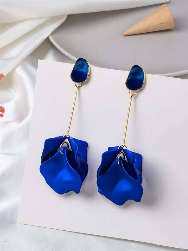 Boucles d'oreilles à pampilles en pétales