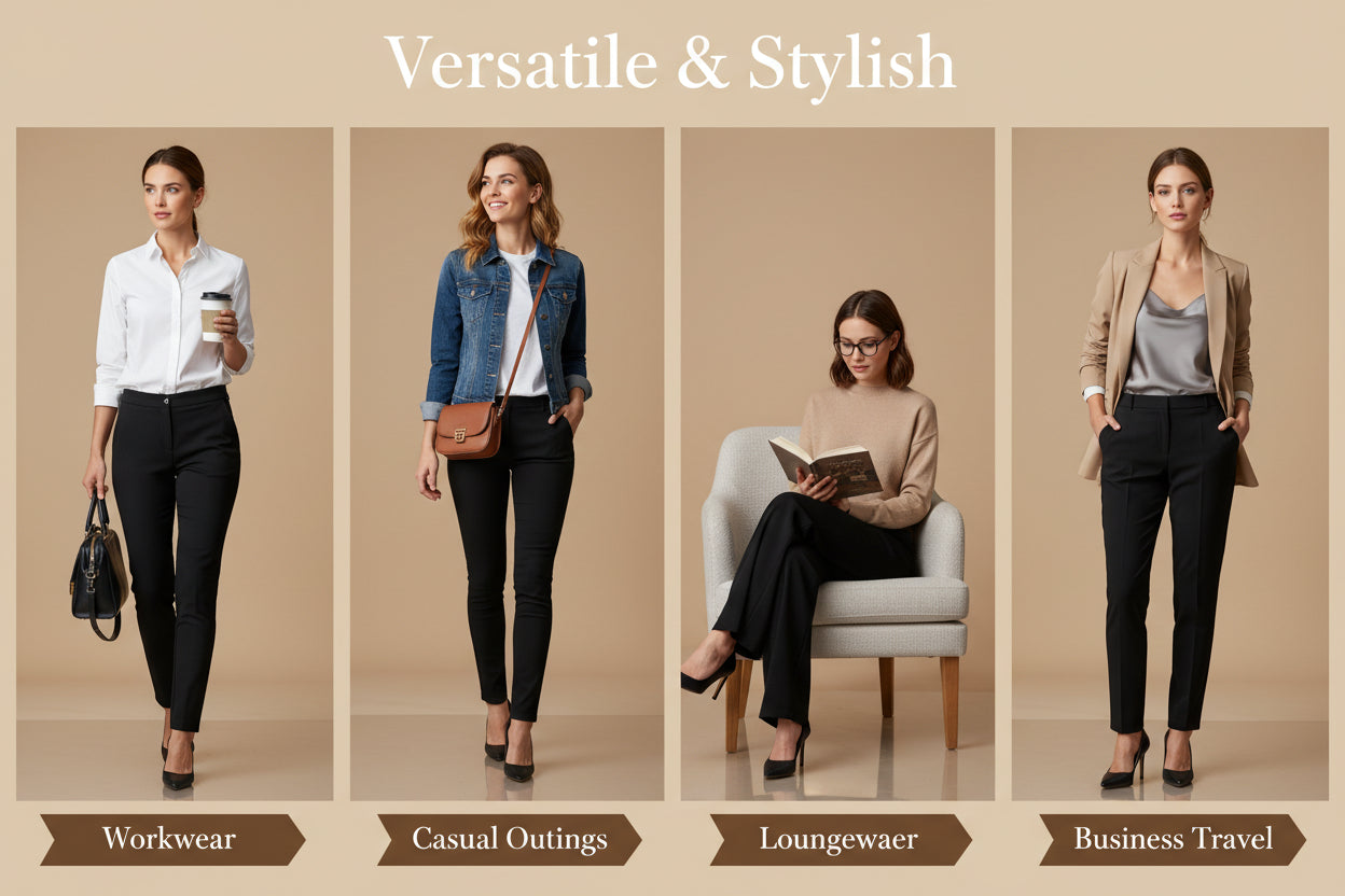 CurveTailor™ High-Waisted Pants – Sculpting Elegant Fit