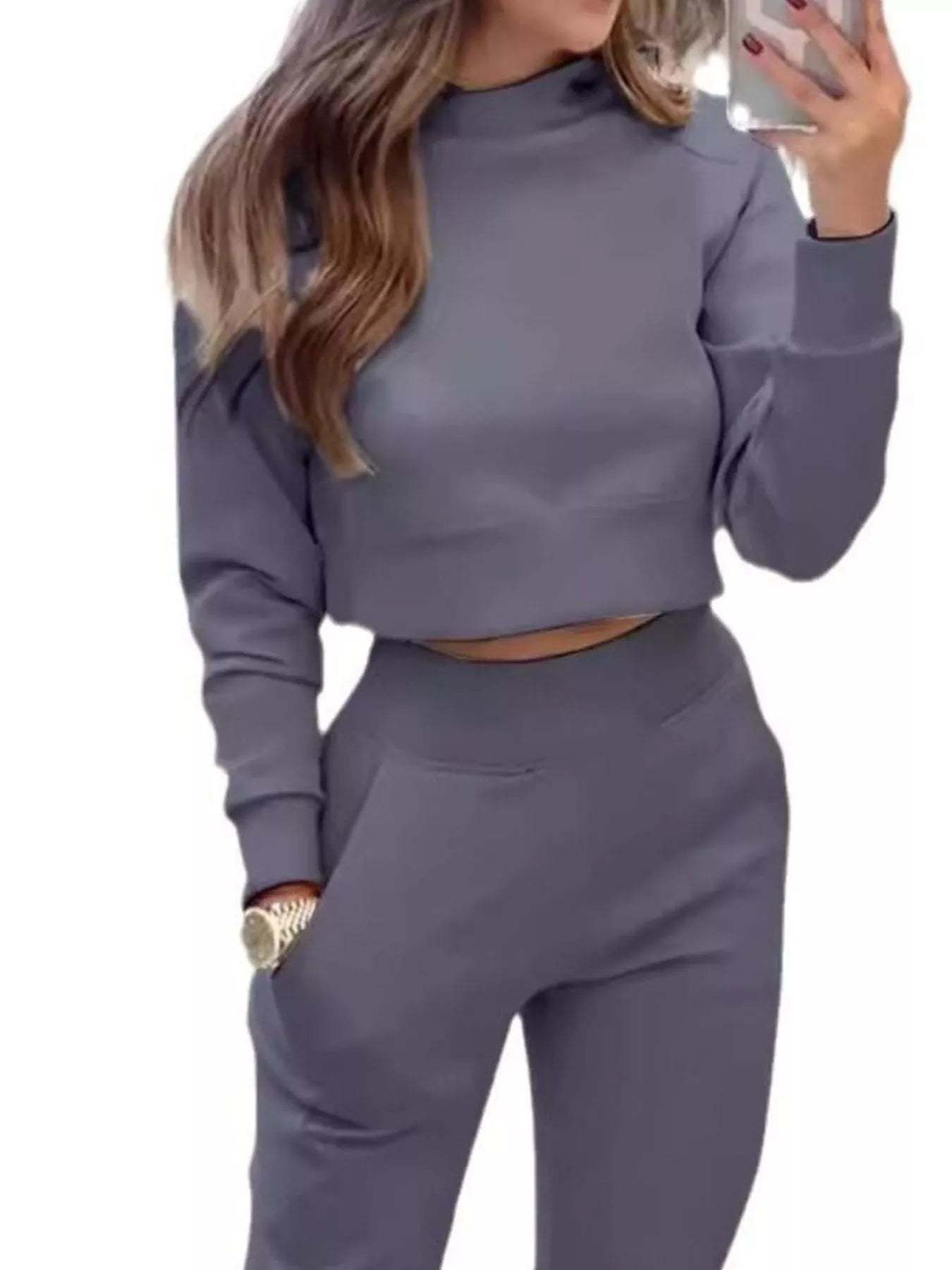 Luxe Lounge Set – Cropped Fit & Sculpt Joggers