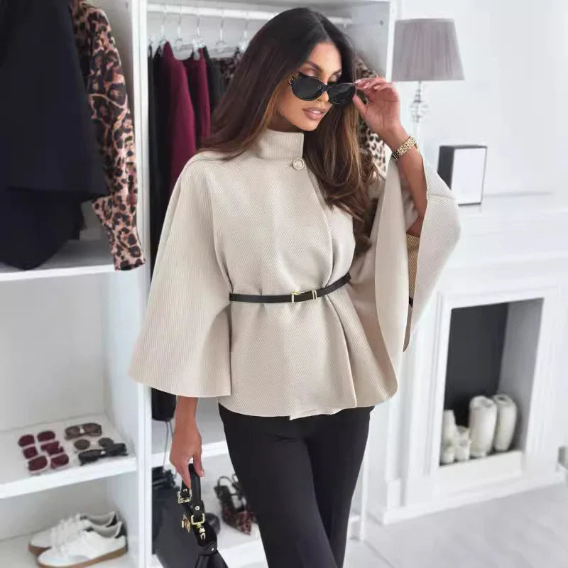 The Vienna Belted Cape Coat