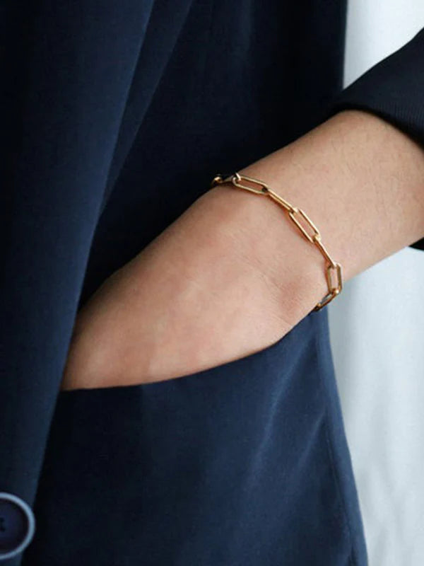 Link Chain Bracelet Gold one size