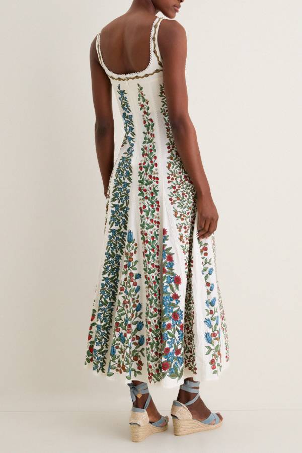 Fruit Beauty Off-White Maxi Dress