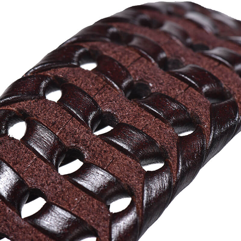 David Woven Leather Belt