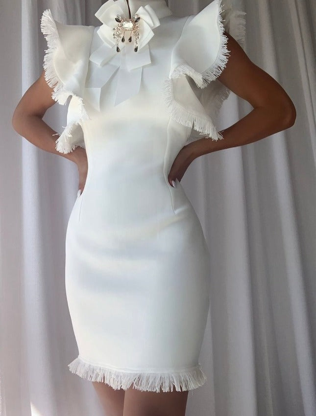 RONNA DRESS White