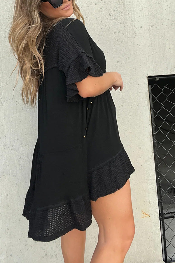 DEEP V STUDDED BOHO TUNIC