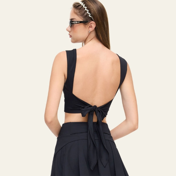 The Zenith Tie-Back Crop Top
