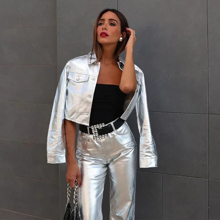 ASTRID SILVERY SET Only Jacket