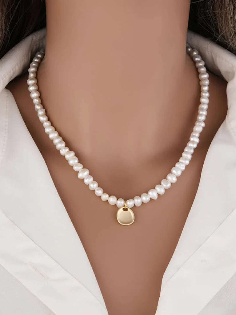 Oversized Pearl Star Necklace Pearl one size