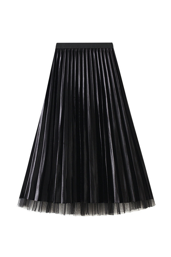 Reversible gold velvet mesh skirt 3 one size