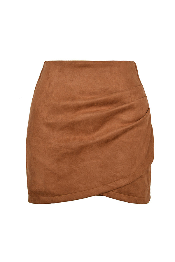 Autumn and winter pleated irregular zipper skirt 10