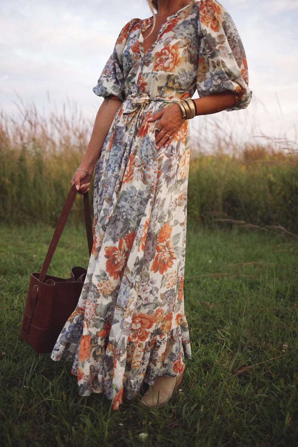 Convertible Cottage Floral Dress