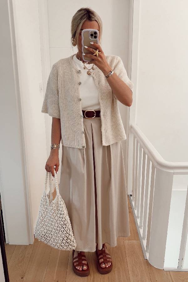 Pelagia Vest Ivory one size