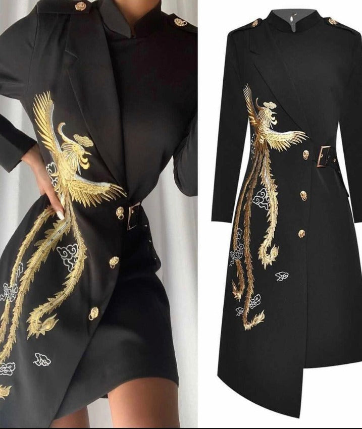 KAITO ASYMMETRICAL DRESS black
