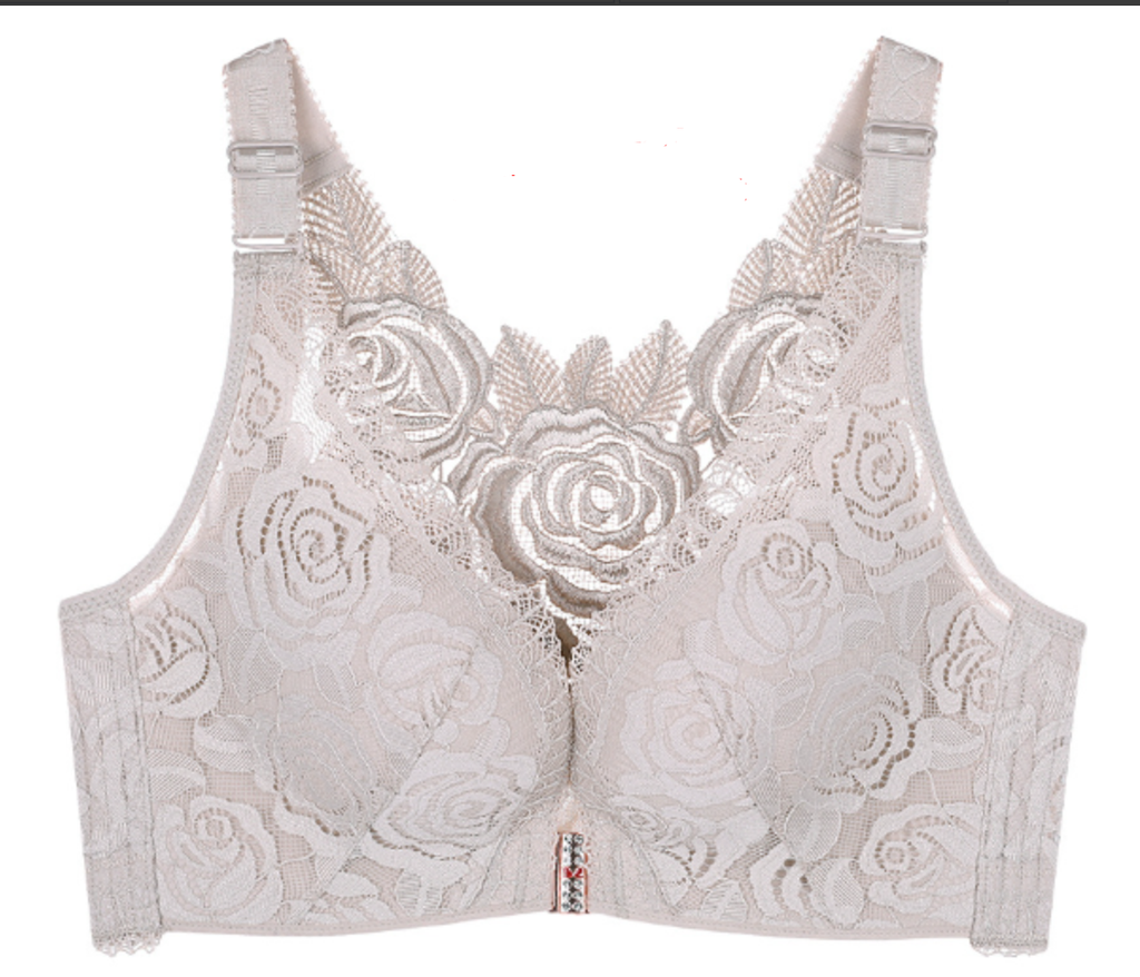 Rose Embroidery Push Up Bra