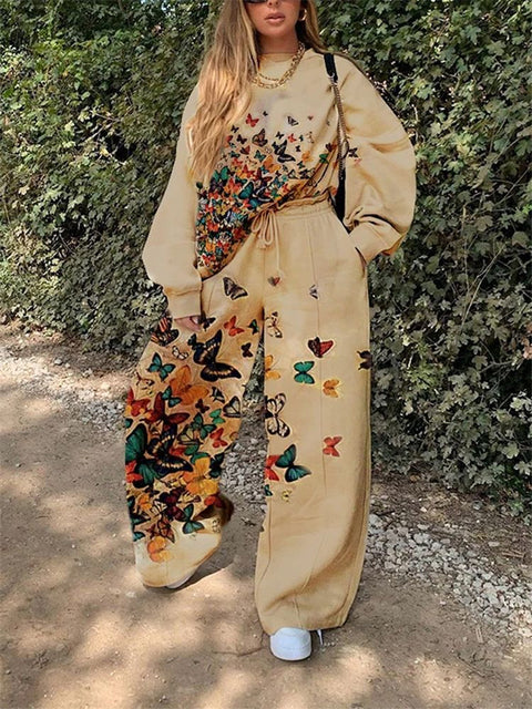 JOLLY SET Beige butterfly