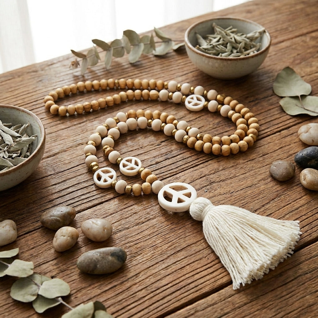 Lunara | Boho Wood Jewelry Set