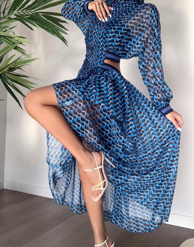 STELLA ELEGANT DRESS Blue