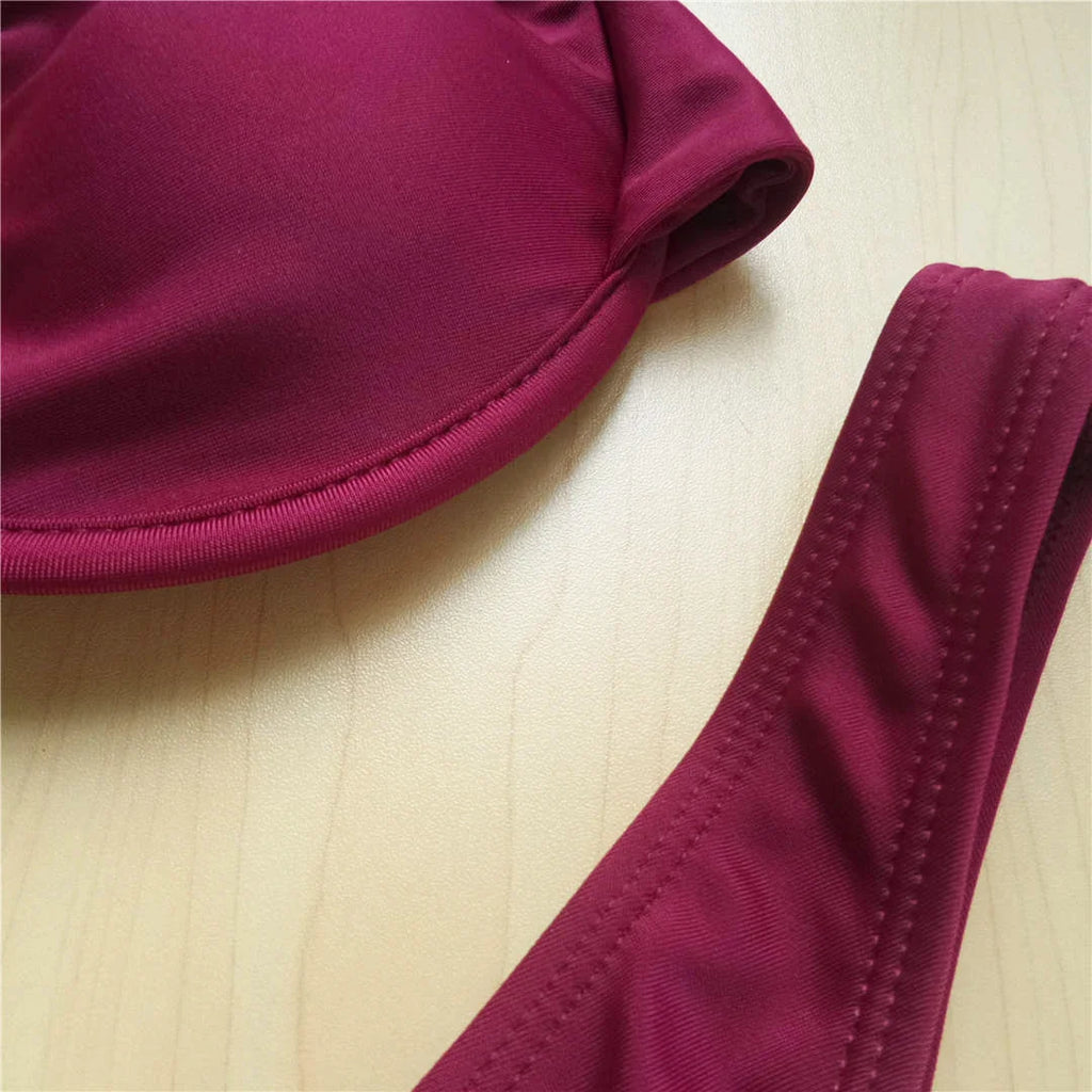 Underwired V-Bar Bikini Set
