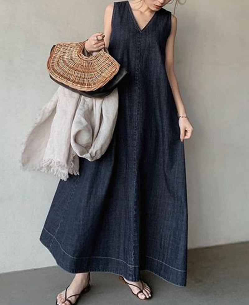 LINNET DRESS Navy Blue One Size