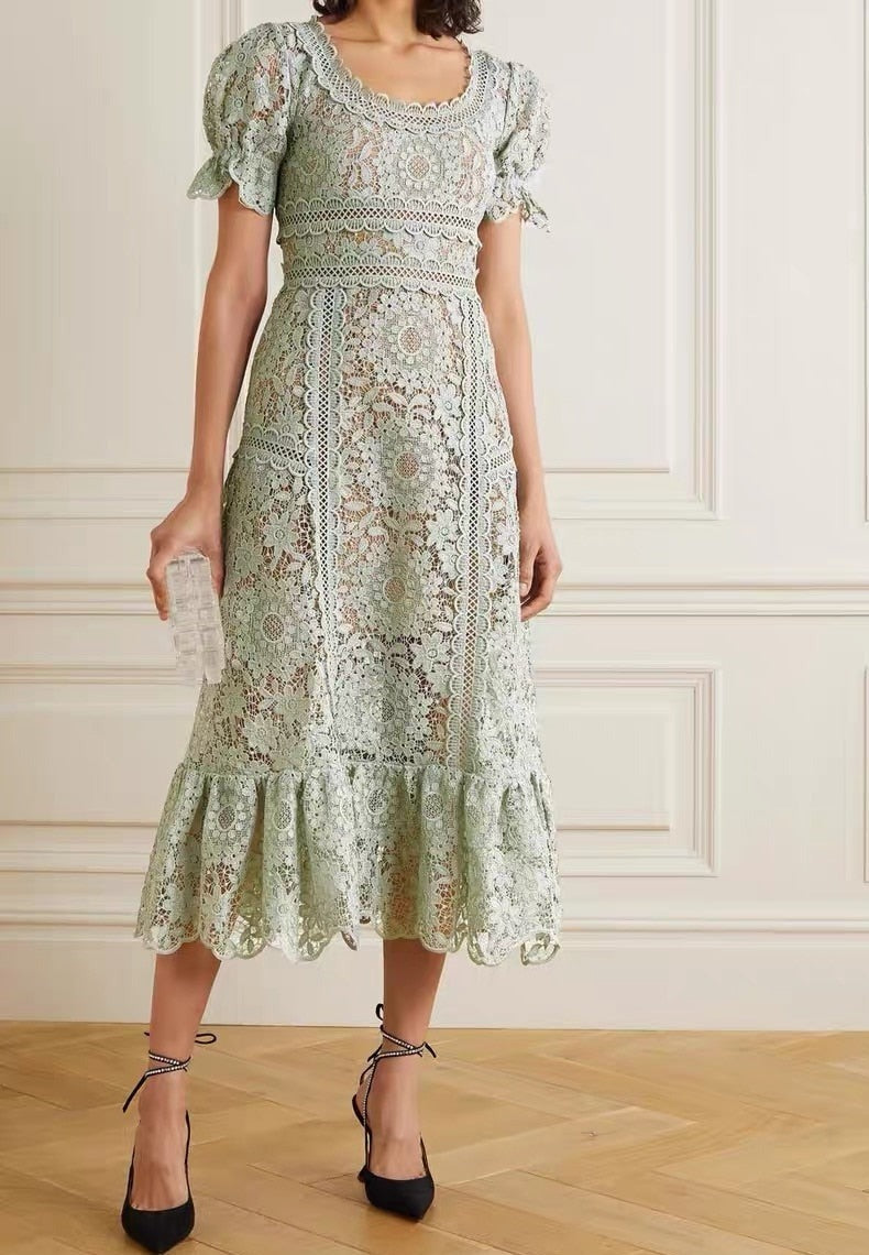 LILEYA LACE DRESS Green