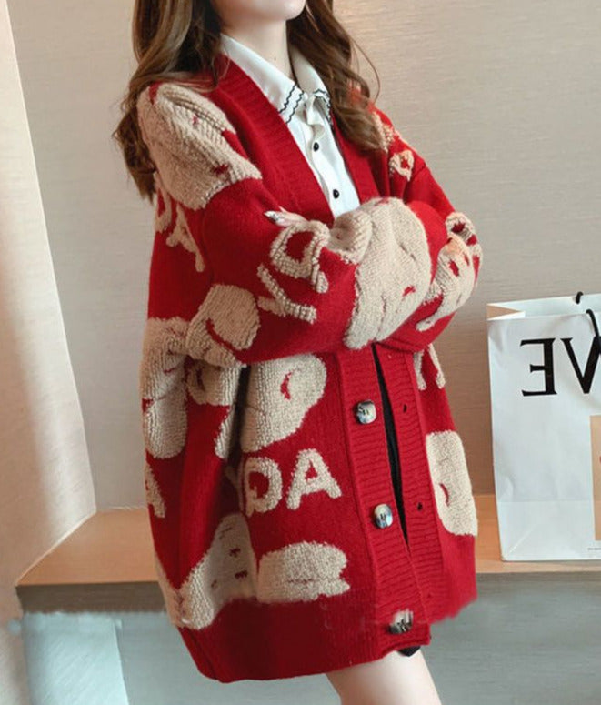 DINA SWEATER Red
