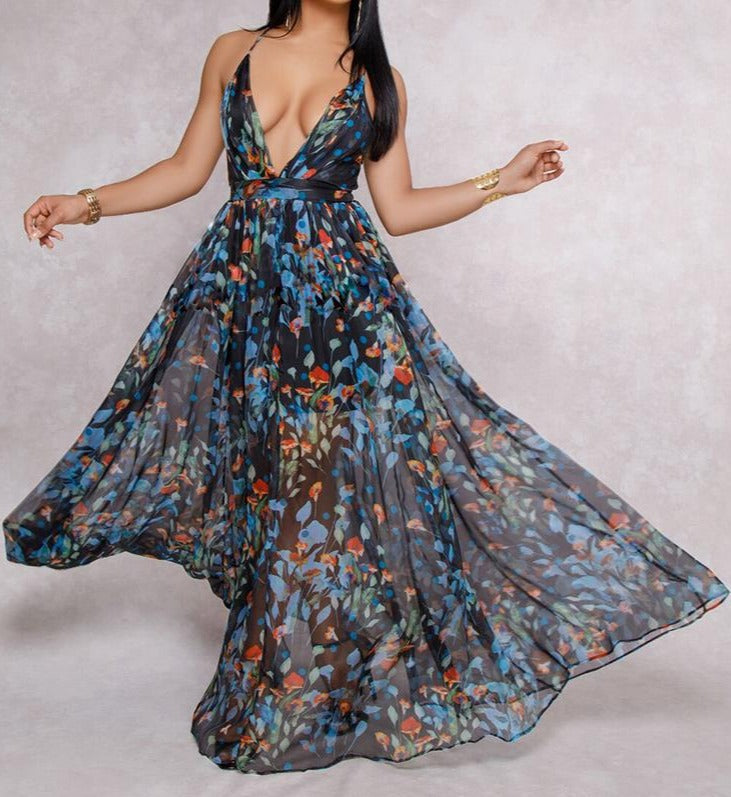 LIA MAXI DRESS Blue