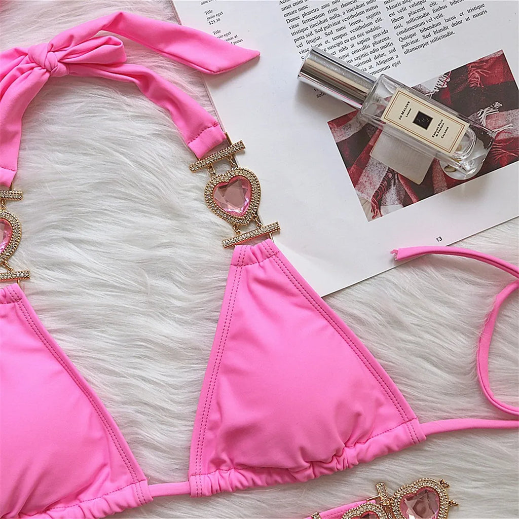 Diamond Rhinestone Bikini Set