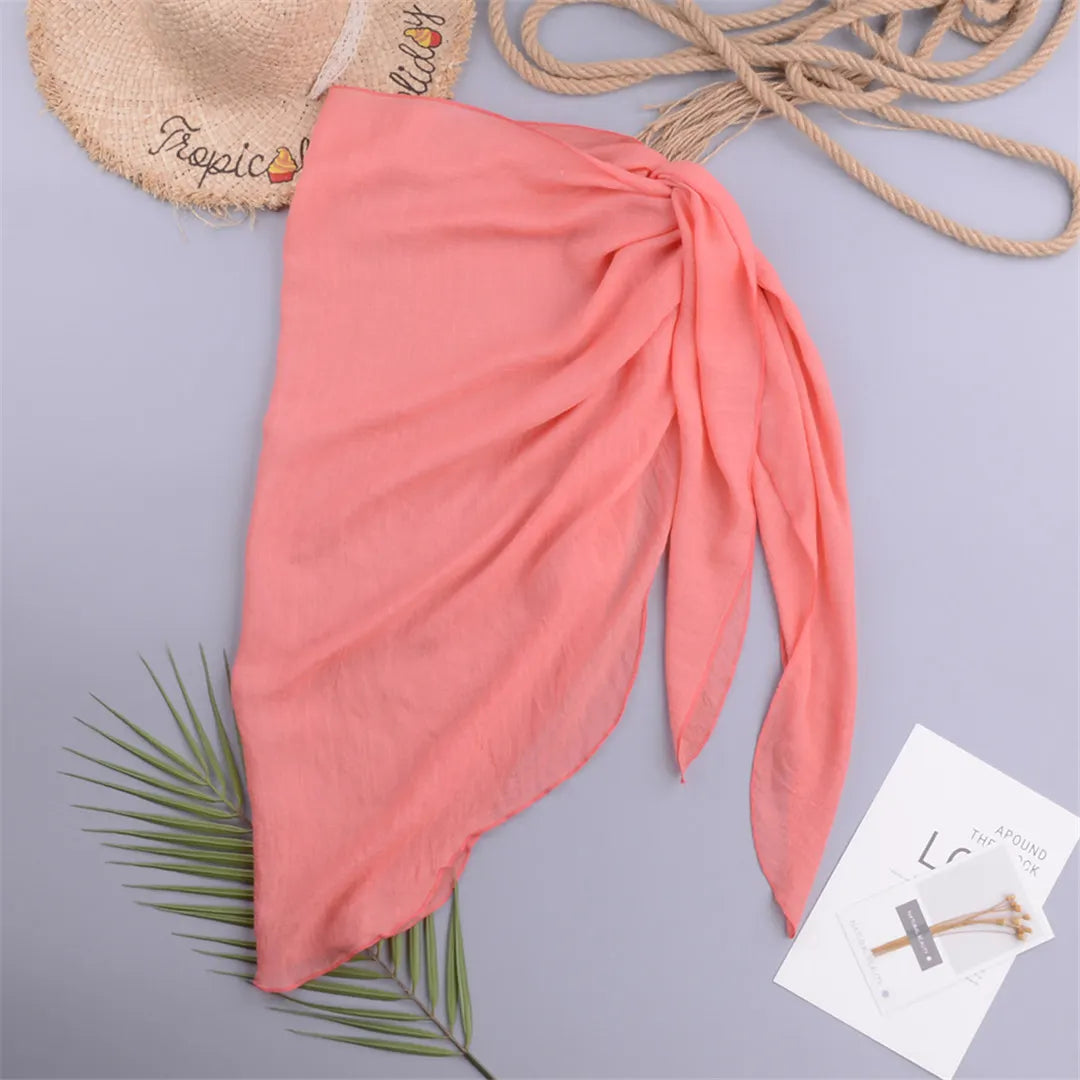 Mesh Sheer Sarong Beach Cover Watermelon Red One Size