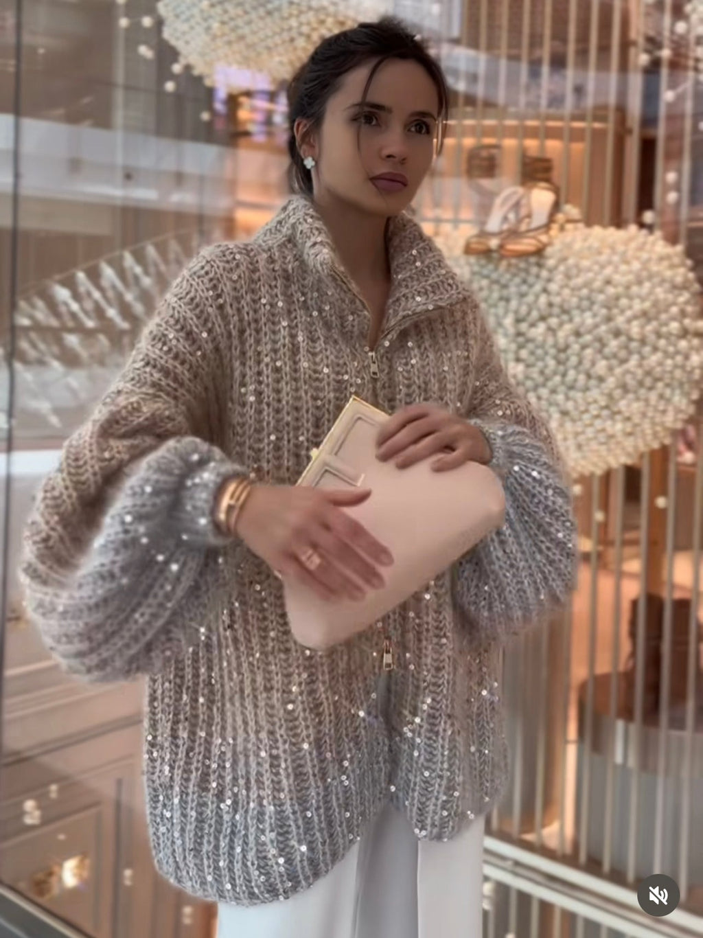 LIDIANA SWEATER Beige Gradient