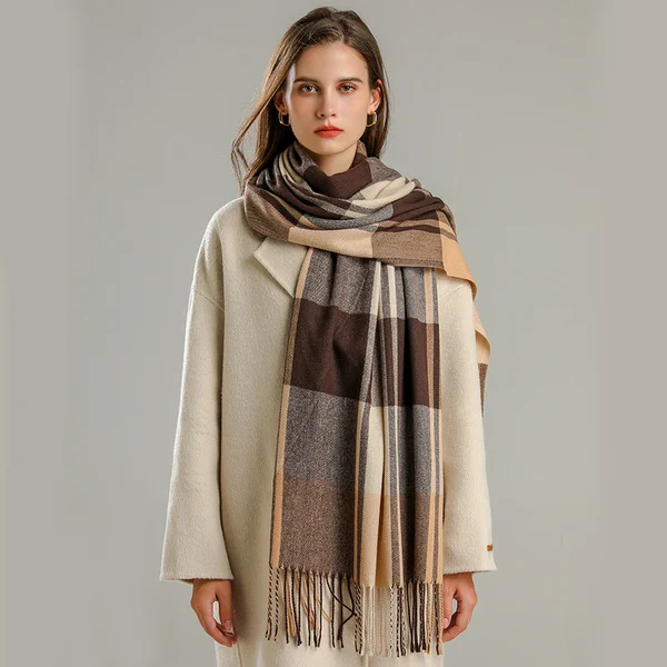 The Noelle Checked Winter Scarf