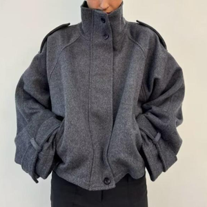The Marlowe Stand-Collar Short Coat