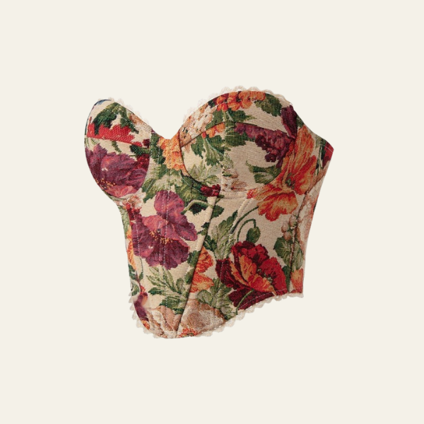 The Fiore Vintage Floral Corset Top