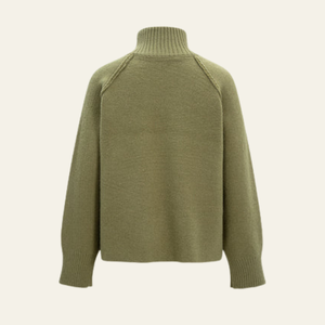 The Elara Zip-Up Knit Cardigan