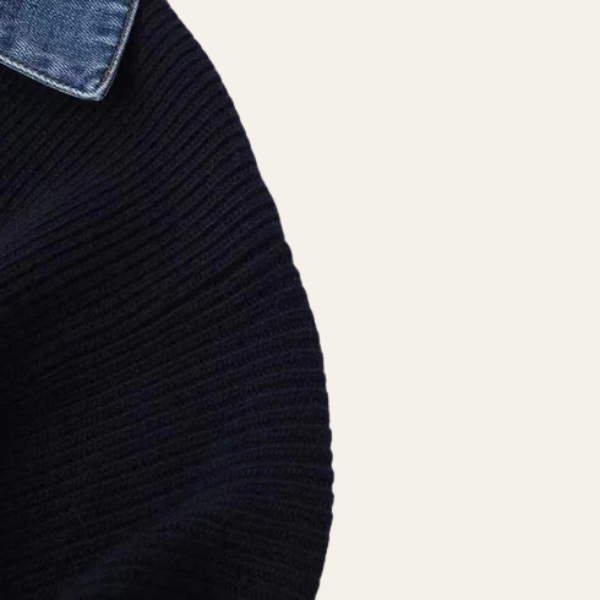 The Marenya Women’s Cardigan with Denim Trim