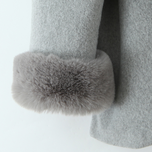 The Arlena Hooded Trim Wrap Coat