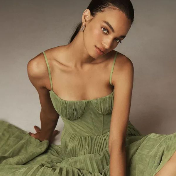 The Amalfi Narrow Corset Strap Dress