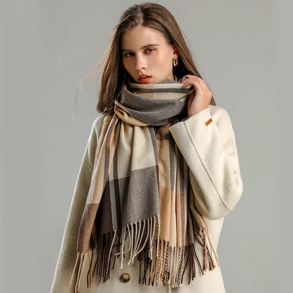 The Noelle Checked Winter Scarf