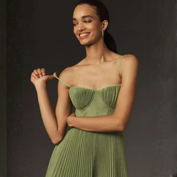 The Amalfi Narrow Corset Strap Dress