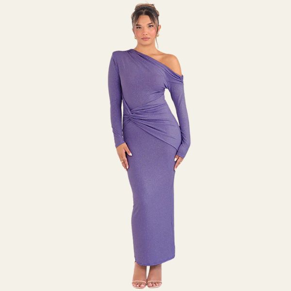 The Lioren Sparkle Off-Shoulder Dress